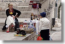 croatia, dubrovnik, europe, horizontal, old, people, vendors, womens, photograph