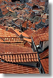 croatia, dubrovnik, europe, rooftops, town view, vertical, photograph