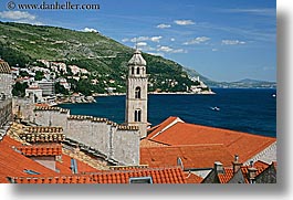 croatia, dubrovnik, europe, horizontal, monastery, monestaries, rooftops, towers, town view, photograph