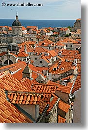cityscapes, croatia, dubrovnik, europe, rooftops, town view, townview, vertical, photograph