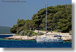 boats, croatia, europe, horizontal, hvar, ocean, paths, sailboats, walking, water, photograph