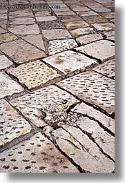 croatia, europe, hvar, marble, sidewalks, vertical, photograph