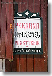 bakery, croatia, europe, hvar, pekarna, signs, vertical, photograph