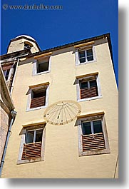 croatia, europe, hvar, sundial, vertical, windows, photograph