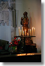 candles, churches, croatia, europe, korcula, vertical, photograph