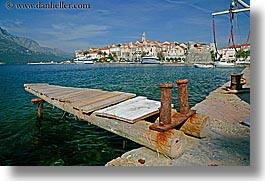 cityscapes, croatia, dock, europe, horizontal, korcula, townview, water, photograph