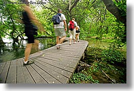boardwalk, croatia, europe, forests, hikers, horizontal, krka, slow exposure, photograph