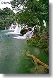 croatia, europe, krka, slow exposure, vertical, waterfalls, photograph