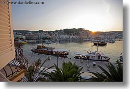 croatia, europe, from, harbor, horizontal, mali losinj, sunsets, windows, photograph
