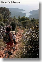 croatia, europe, hikers, hiking, landscapes, mali losinj, ocean, vertical, views, photograph