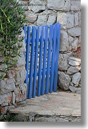 blues, croatia, europe, gates, mali losinj, vertical, photograph