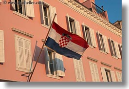 croatia, croatian, europe, flags, horizontal, mali losinj, photograph