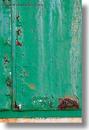 croatia, doors, europe, green, mali losinj, metal, rusty, vertical, photograph