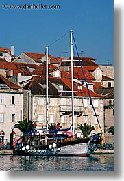 boats, croatia, europe, milna, nostalgija, towns, vertical, water, photograph