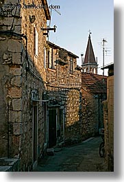 croatia, europe, milna, side, streets, towns, vertical, photograph