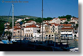 boats, croatia, europe, horizontal, milna, towns, views, water, photograph