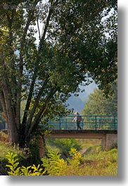 bridge, croatia, europe, hikers, hiking, motovun, nature, people, plants, structures, trees, vertical, photograph