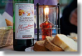 bread, cabernet, candles, croatia, europe, foods, horizontal, macedonia, nostalgija, wines, photograph
