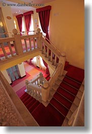 arbiana hotel, carpet, croatia, europe, rab, red, slow exposure, stairs, vertical, photograph