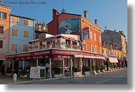 buildings, colorful, colors, croatia, europe, horizontal, restaurants, rovinj, photograph
