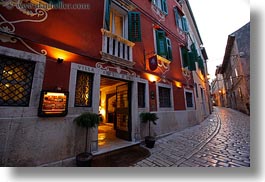 croatia, europe, exteriors, horizontal, hotel villa angela oro, hotels, narrow streets, rovinj, streets, photograph