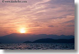 croatia, europe, hazy, horizontal, scenics, sunsets, water, photograph