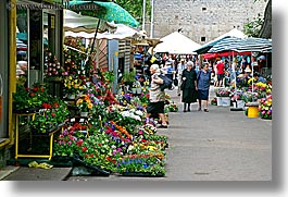 croatia, europe, flowers, horizontal, market, split, photograph
