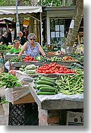 croatia, europe, market, split, tables, vegetables, vertical, photograph