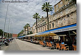 cafes, croatia, europe, horizontal, long, rows, split, photograph