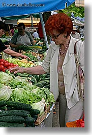 choosing, croatia, europe, lettuce, redhead, split, vertical, womens, photograph