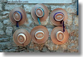 croatia, europe, hats, horizontal, miscellaneous, stones, trogir, walls, photograph