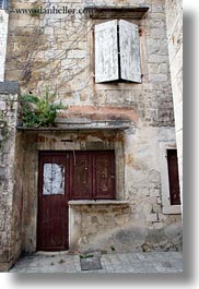croatia, doors, europe, trogir, vertical, windows, photograph