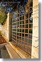 croatia, europe, gates, irons, ugljan, vertical, photograph