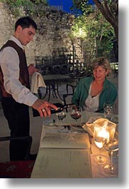 croatia, europe, helene patrick, helenes, pouring, red, vertical, waiter, wines, wt group istria, photograph
