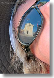 churches, croatia, europe, helene patrick, helenes, people, reflections, sunglasses, vertical, womens, wt group istria, photograph