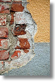 bohemia, bricks, czech republic, europe, plaster, vertical, photograph