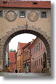 arches, cesky krumlov, czech republic, europe, krumlov, vertical, photograph