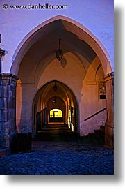 arches, cesky krumlov, czech republic, europe, gothic, slow exposure, vertical, photograph