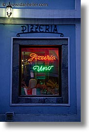 cesky krumlov, czech republic, europe, eve, evening, pizzaria, pizzeria, shops, slow exposure, uno, vertical, photograph