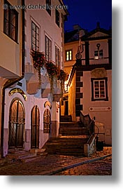 cesky krumlov, czech republic, europe, krumlov, long exposure, nite, stairs, streets, vertical, photograph