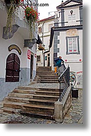 cesky krumlov, czech republic, europe, krumlov, stairs, streets, vertical, photograph