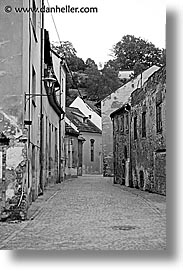 black and white, cesky krumlov, czech republic, europe, krumlov, streets, vertical, photograph