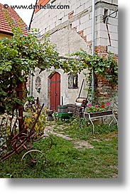 czech republic, europe, farm, houses, old, palava highlands, vertical, photograph