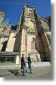 buildings, churches, czech republic, europe, guards, prague, vertical, photograph