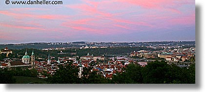 cityscapes, czech republic, europe, eve, evening, horizontal, panoramic, prague, slow exposure, photograph