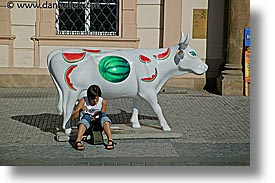 cows, czech, czech republic, europe, horizontal, people, prague, photograph