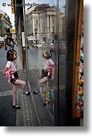 czech republic, dolls, europe, girls, people, prague, vertical, windows, photograph