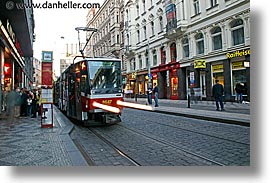 bus, czech republic, europe, horizontal, lights, prague, slow exposure, streets, photograph
