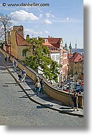 czech republic, europe, inclinde, prague, streets, vertical, photograph