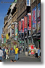czech republic, europe, flags, prague, stores, streets, vertical, photograph
